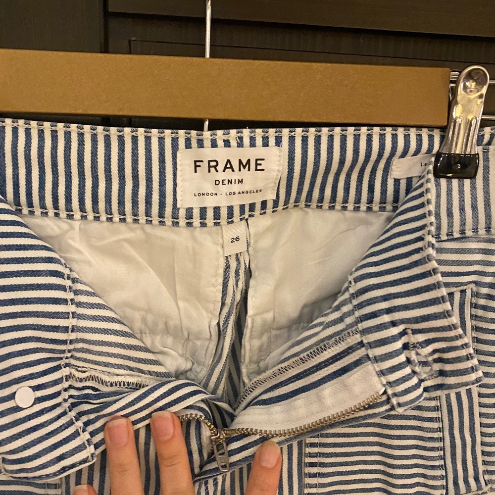 Frame Lapazzo Stripe Sailor Style Wide Leg pants size 26